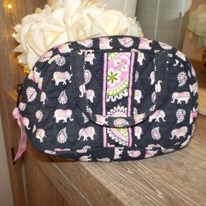 VERA BRADLEY 🌞brown and pink floral makeup bag
